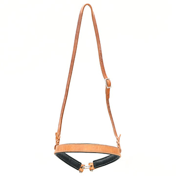 Bar H Equine Western Horse Genuine Leather Hand Tooled Nose band Tan